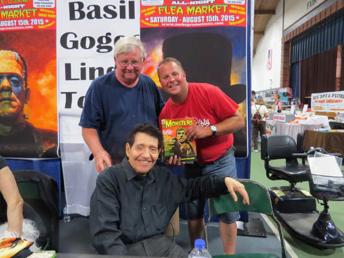 Illustrator Basil Gogos, best known for his work for Famous Monsters of Filmland magazine in the 1960s and ’70s, joined Bob and Tim in 2015 at the All-Night Flea Market.