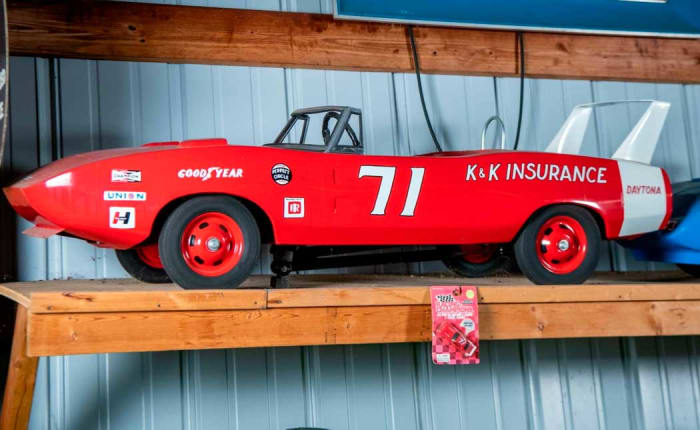 1969 Dodge Charger Daytona No. 71 Bobby Isaac Pedal Car commissioned Elmer Duellman, sold for $37,760. 