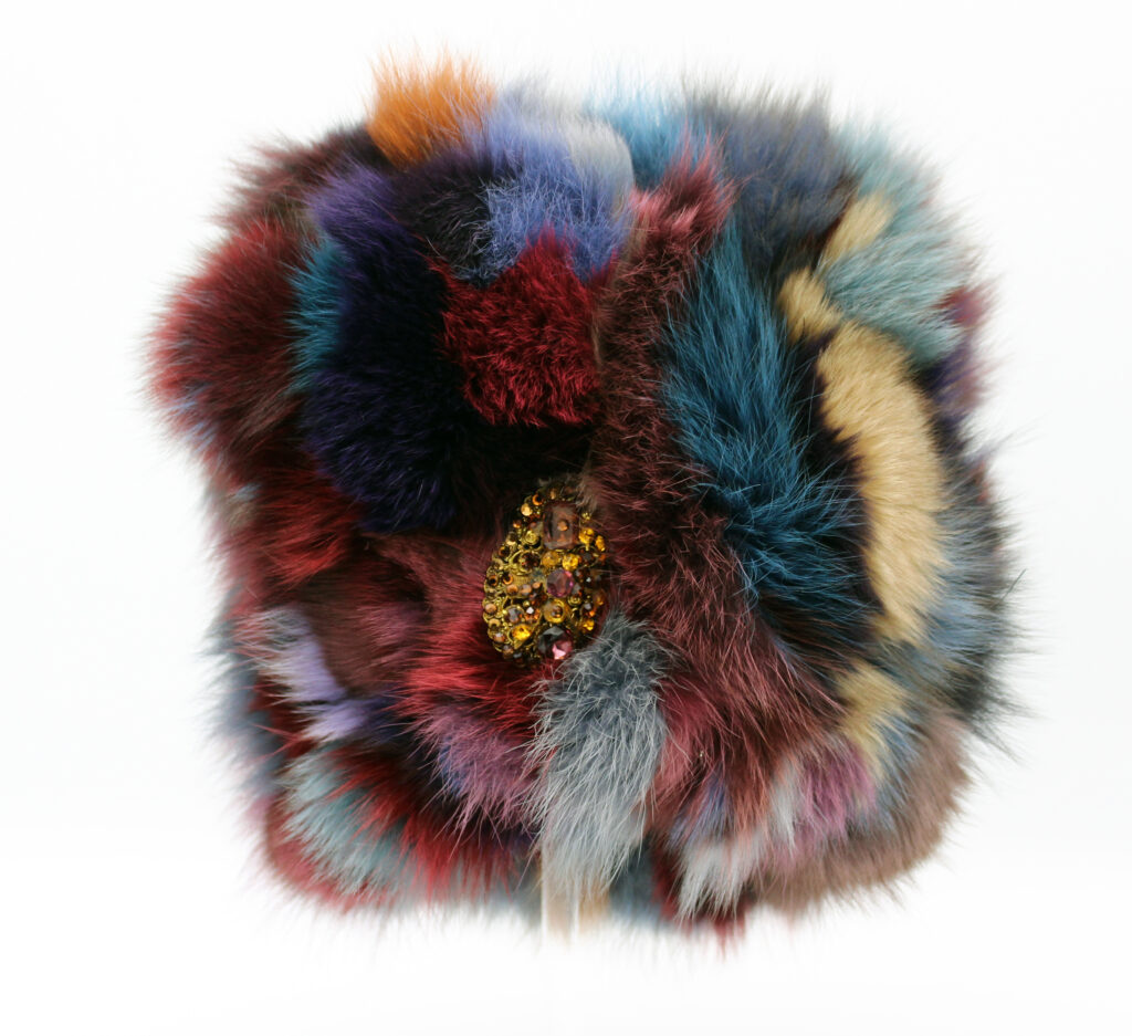 Suzanne Couture toque fox fur hat for charity