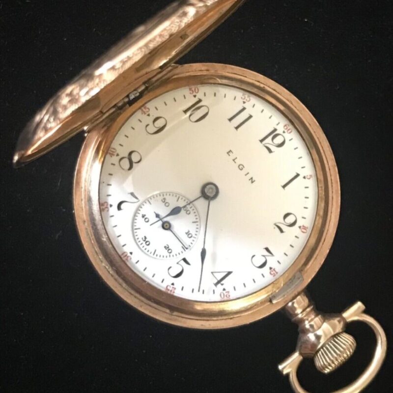 antique Elgin 14K solid-gold pocket watch