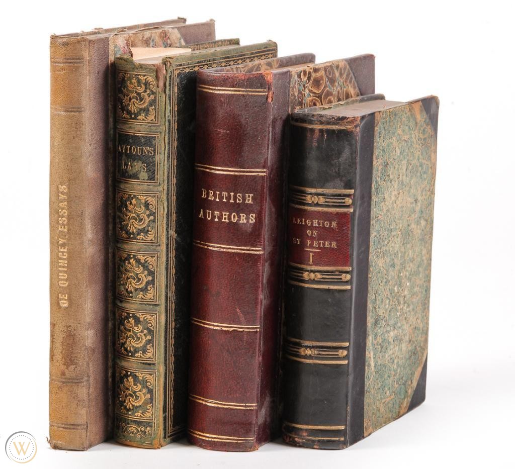 Four leather bound books