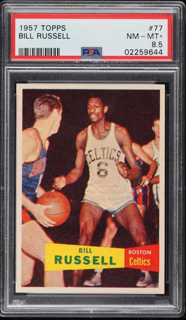 NBA Great Bill Russell’s 1957 Rookie Card Nets $660,000