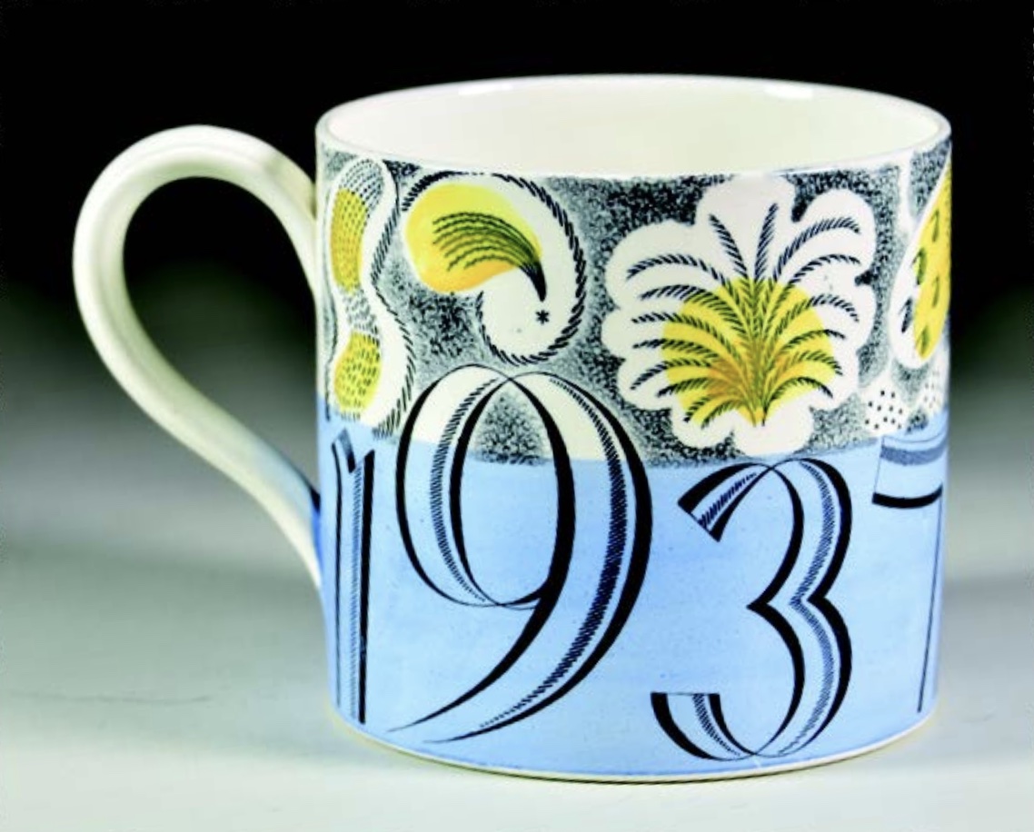The mug designed by Eric Ravilious for the coronation of Edward VIII
