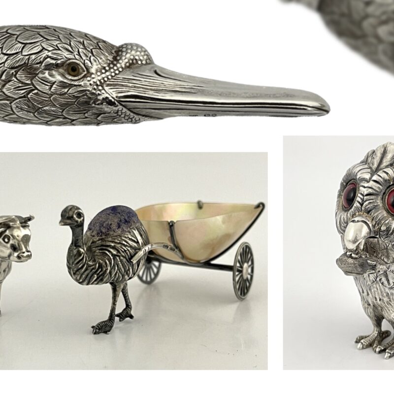 Novelty English silver set to shine Antique Collecting