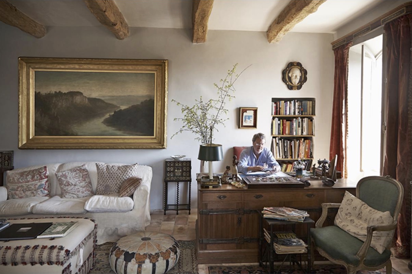 Robert Kime in his French home
