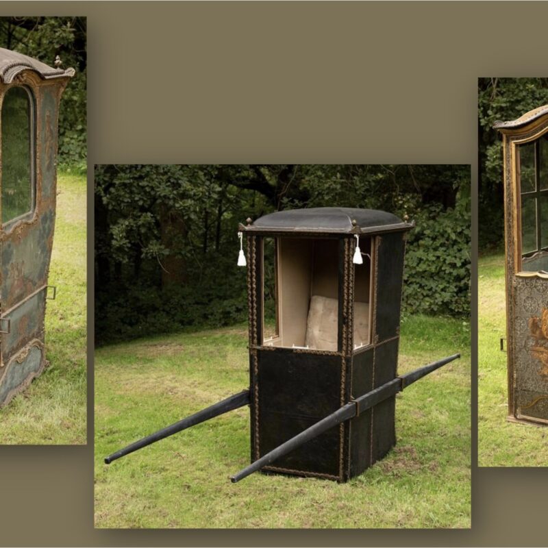 Antique sedan chairs collection at Chorley's Antique Collecting