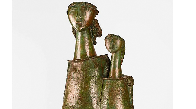 Botello’s Bronze Mother & Daughter Sculpture Embraces Top Price In