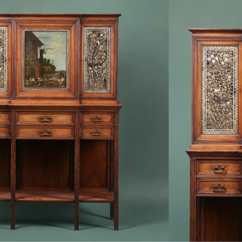 Rare Aesthetic Movement cabinet in sale Antique Collecting