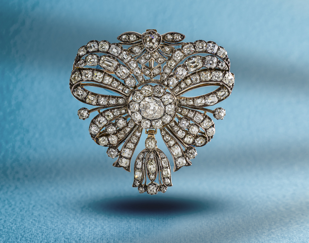 A fine and rare diamond brooch, possibly Portuguese, late 18th century