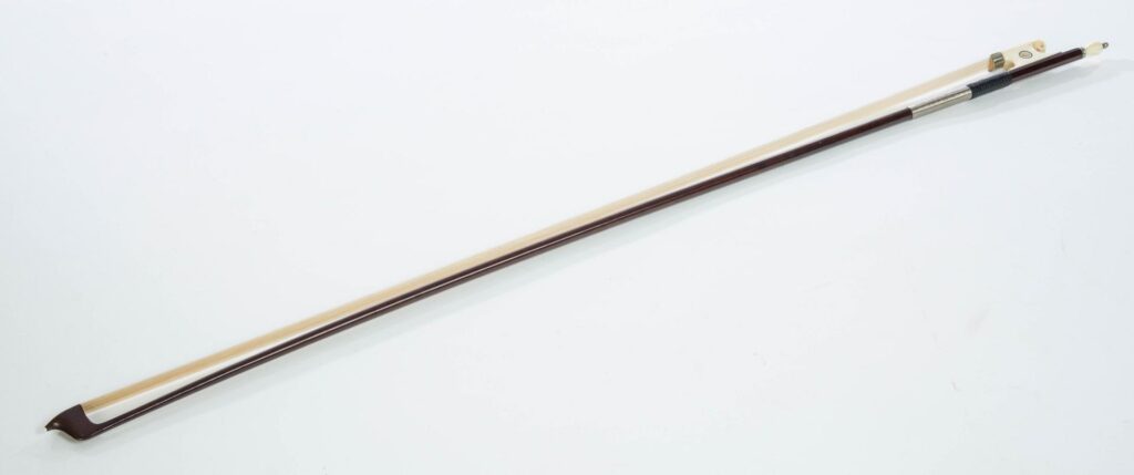 19th-century French violin bow with ivory