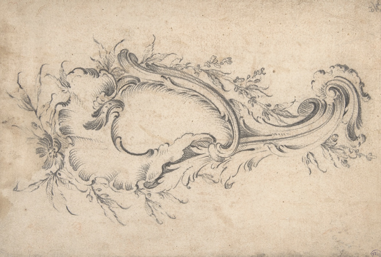 Rococo cartouche, anonymous, French, 18th century