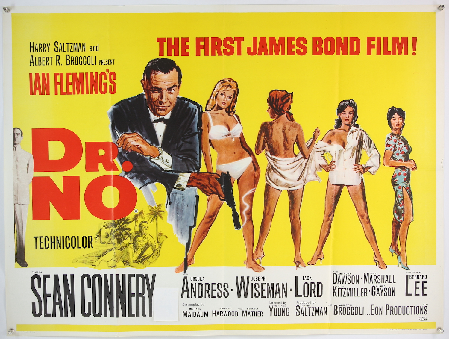 An original Dr No James Bond film poster
