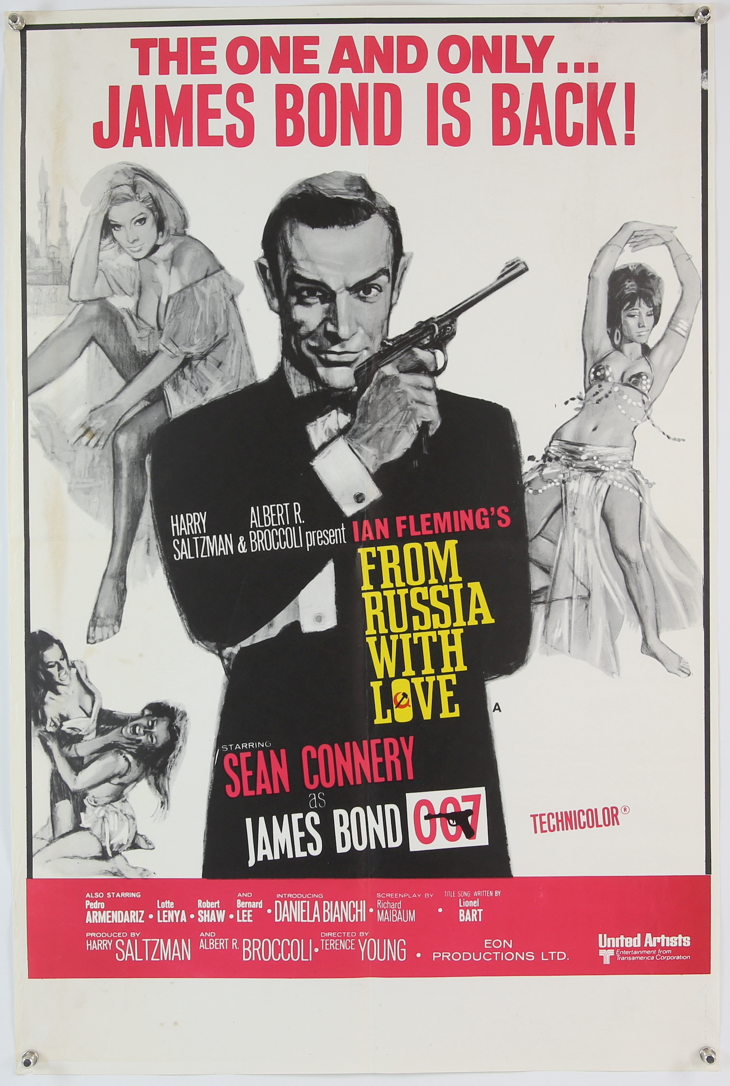 A vintage James Bond From Russia with Love film poster