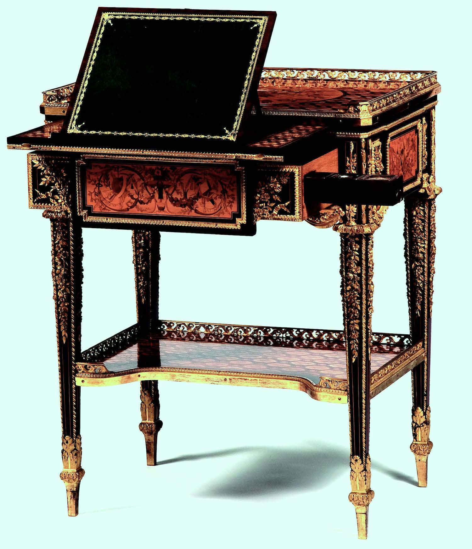 An original table made by the Parisian ébéniste Jean-Henri Riesener (1734-1806) for Marie-Antoinette in c. 1781