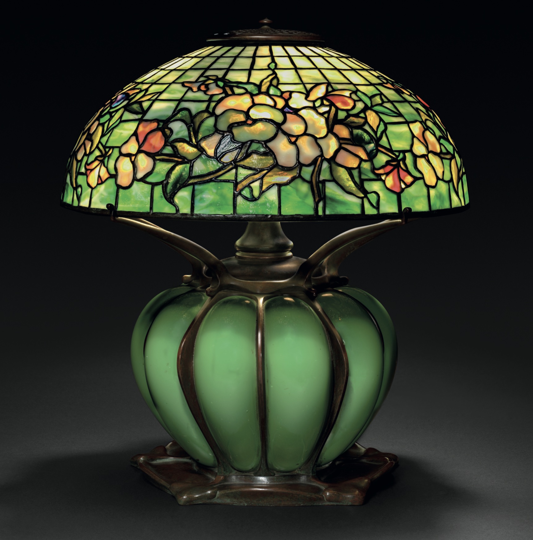 A Tiffany lamp