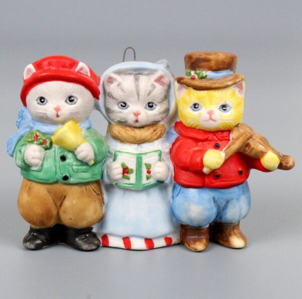 Cuteness for Christmas: Kitty Cucumber Figurines WorthPoint
