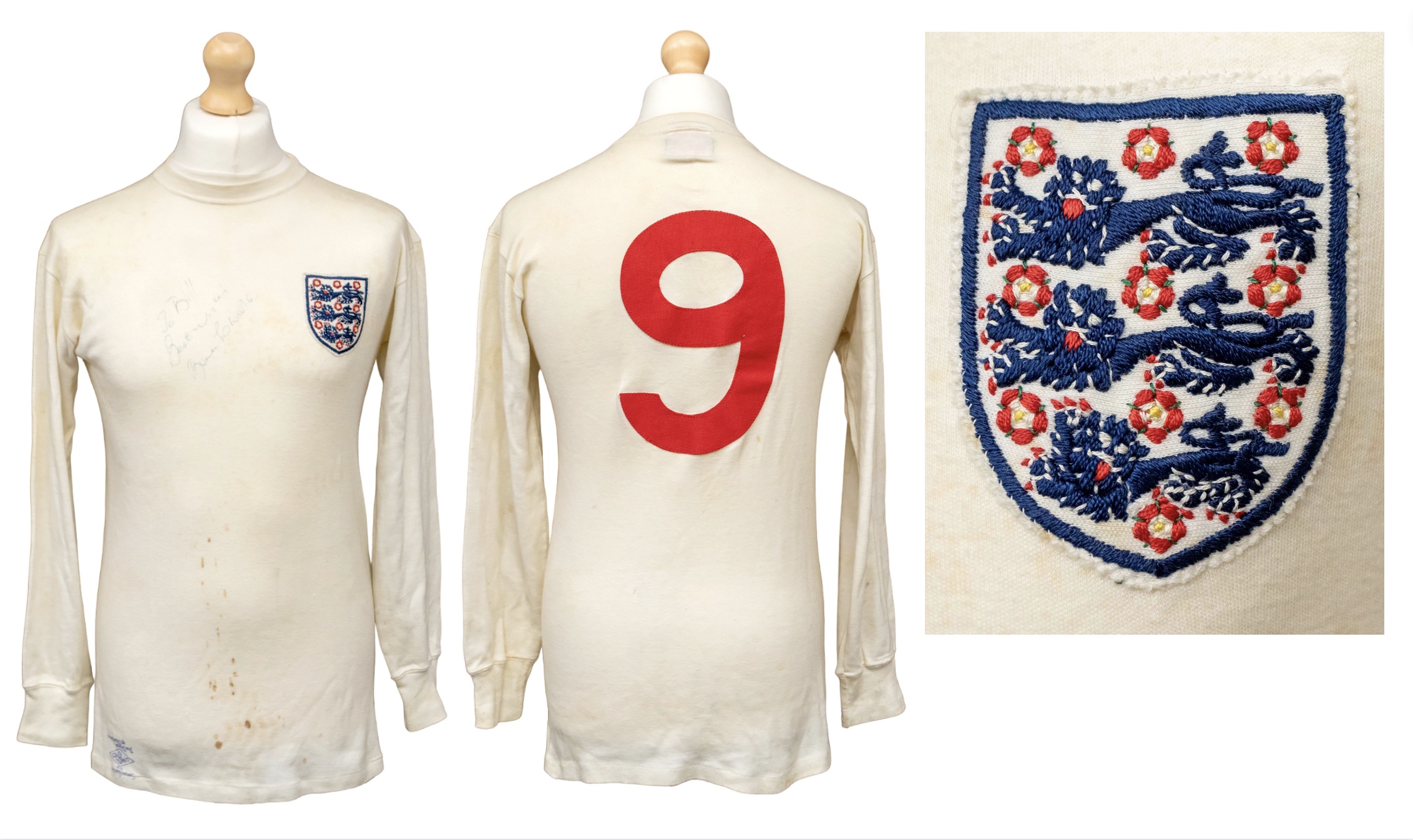 Sir Bobby Charlton’s 1966 World Cup semi-final shirt set for auction  – Antique Collecting