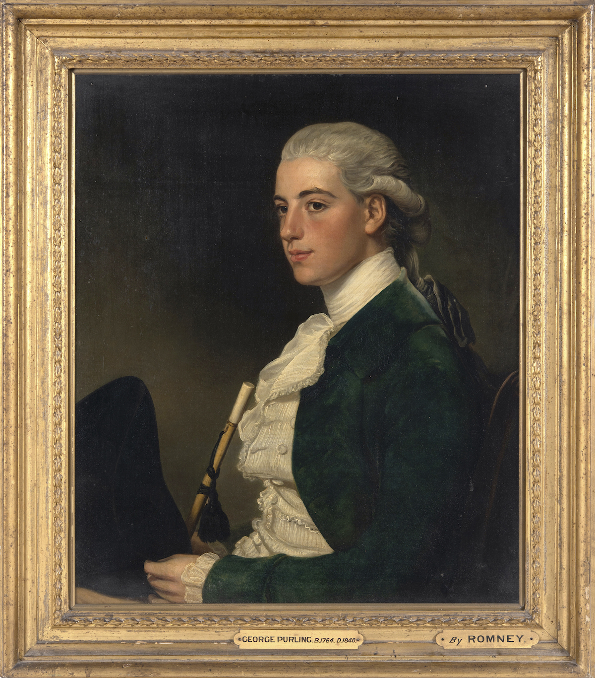 A portrait of George Purling, attributed to George Romney (1734-1802)