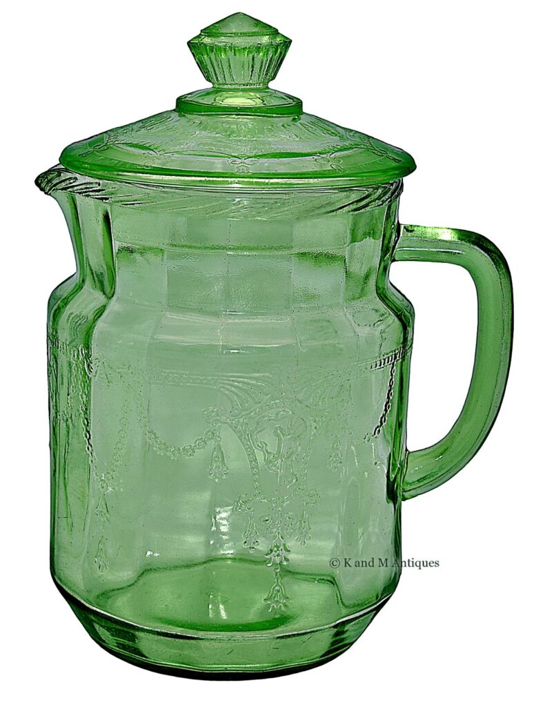Cameo pattern juice pitcher Depression glass