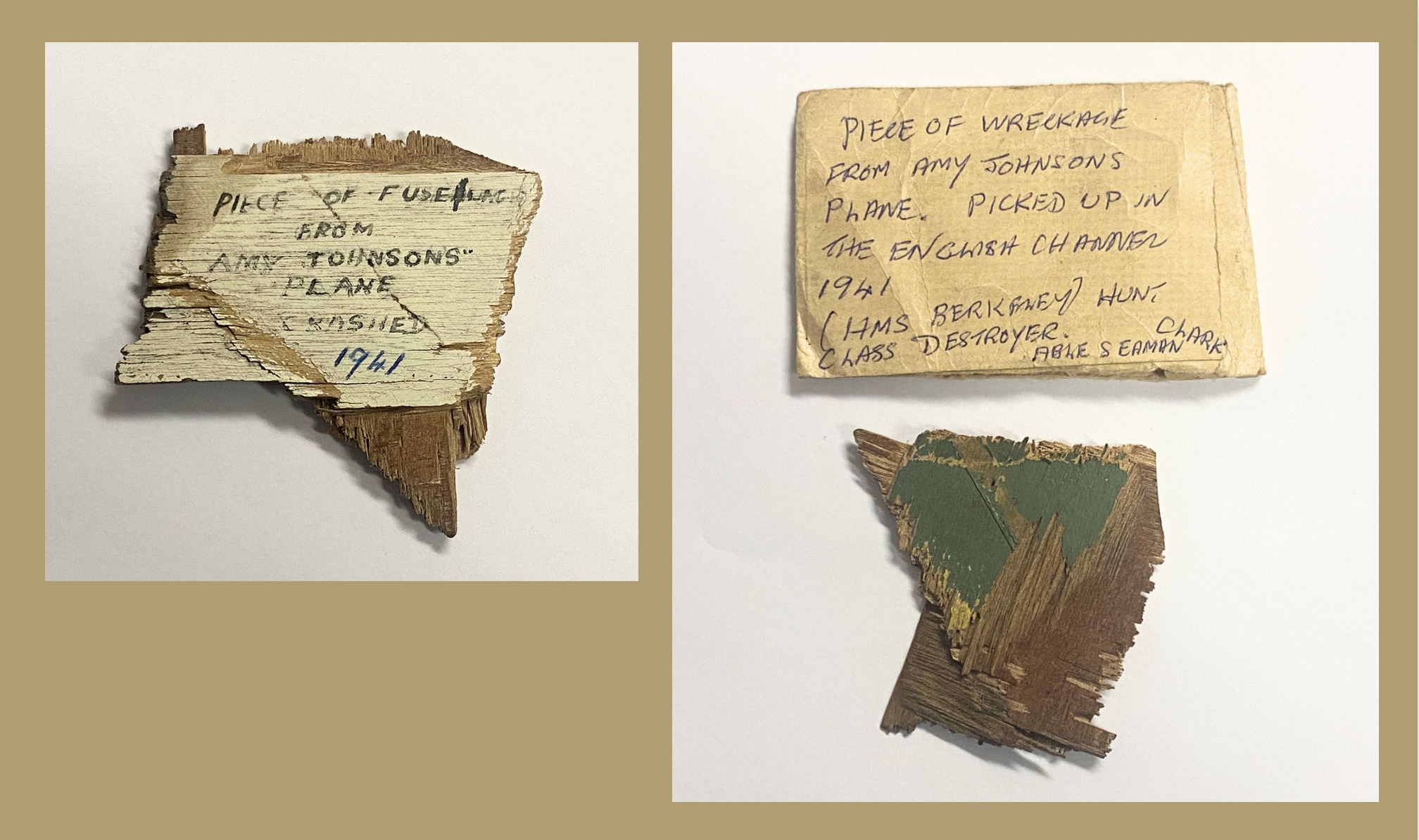 Amy Johnson plane fragment in sale – Antique Collecting