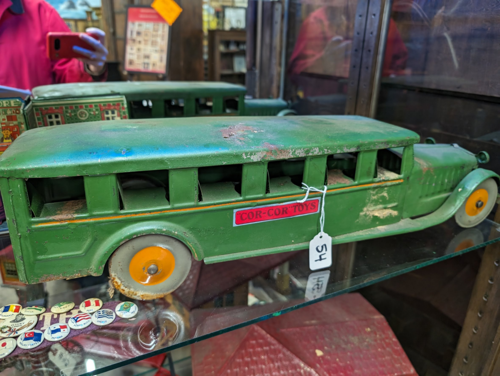 Cor-Cor Toys pressed steel bus antique