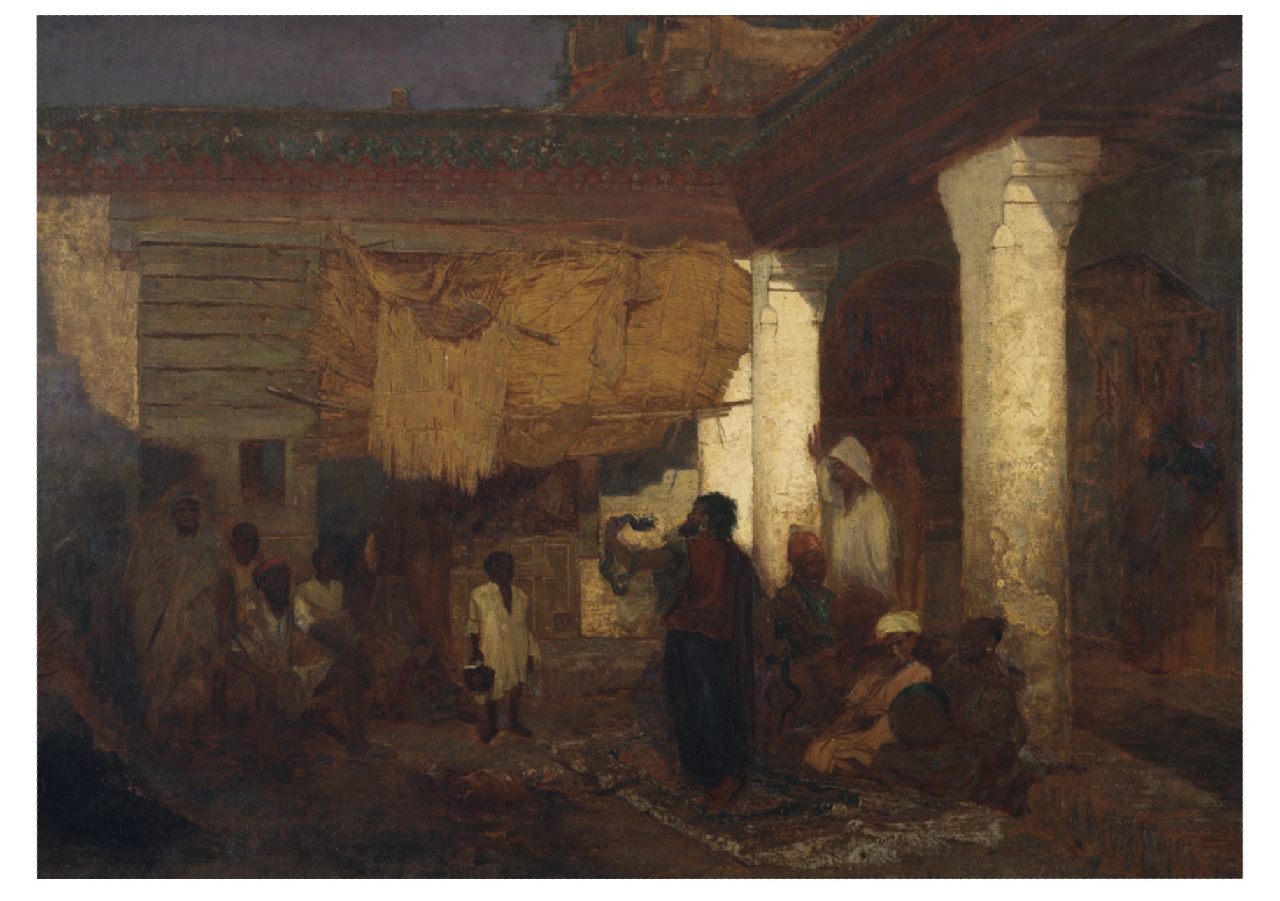 Louis C. Tiffany (1848–1933) 'Snake Charmer at Tangier', Africa, 1872,