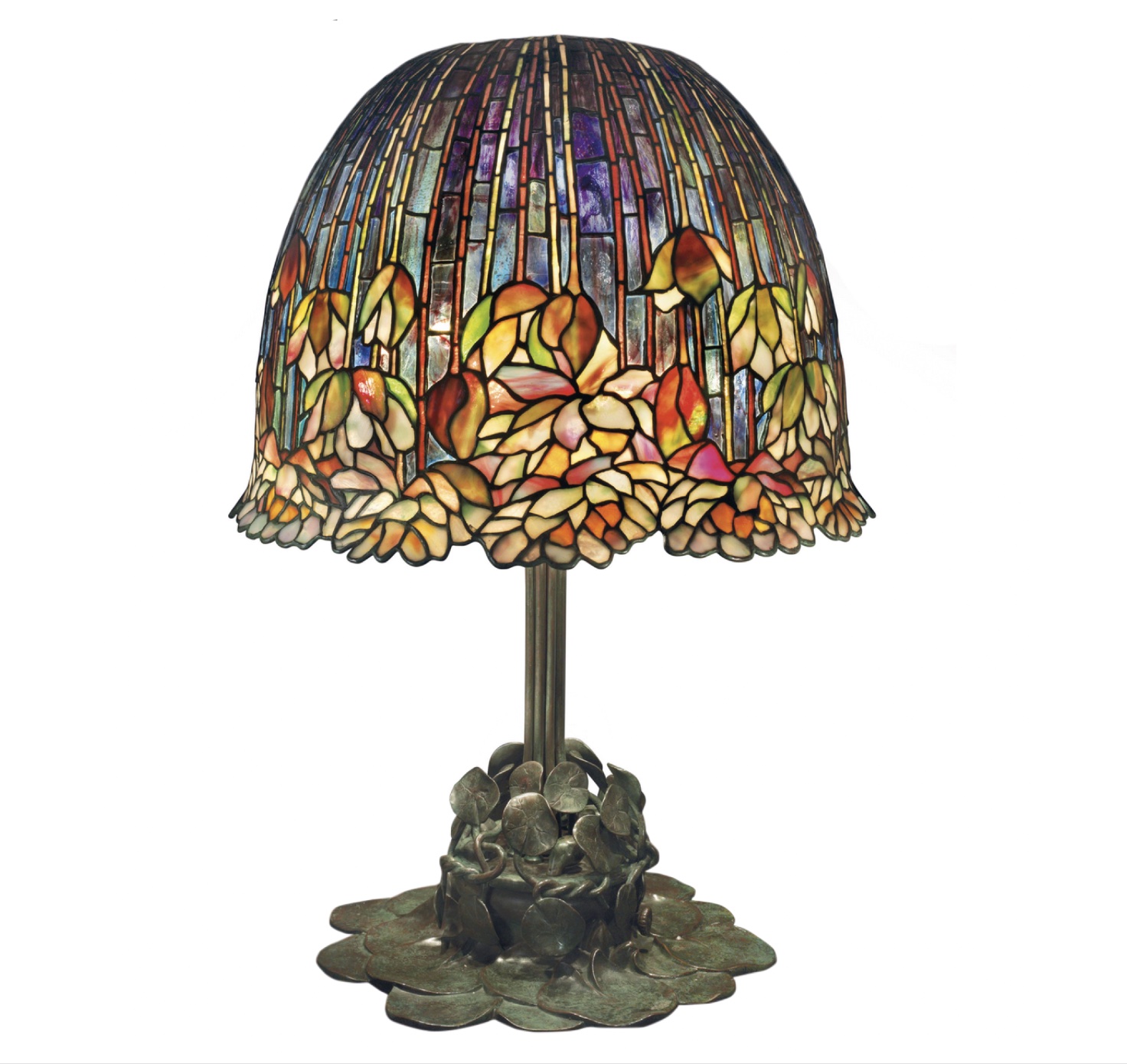 A rare antique Pond Lily lamp from Tiffany