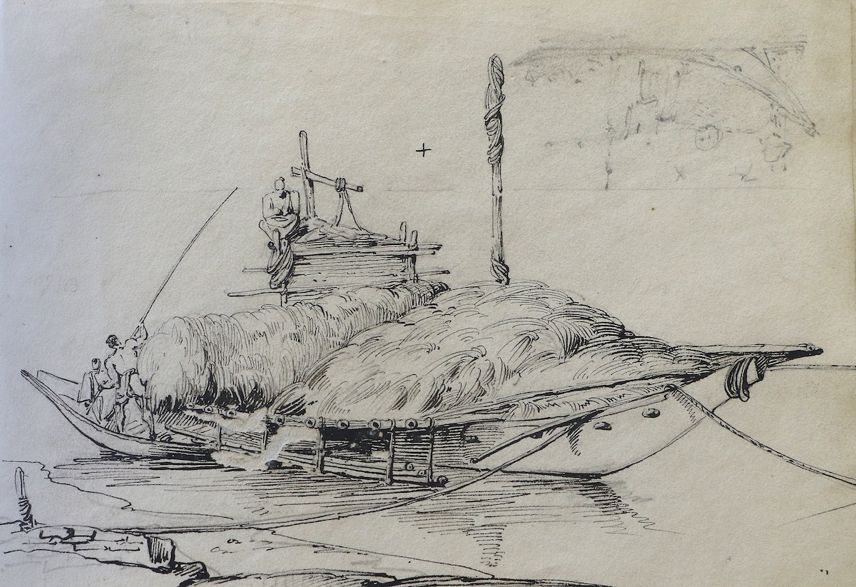 A sketch by the English artist George Chinnery