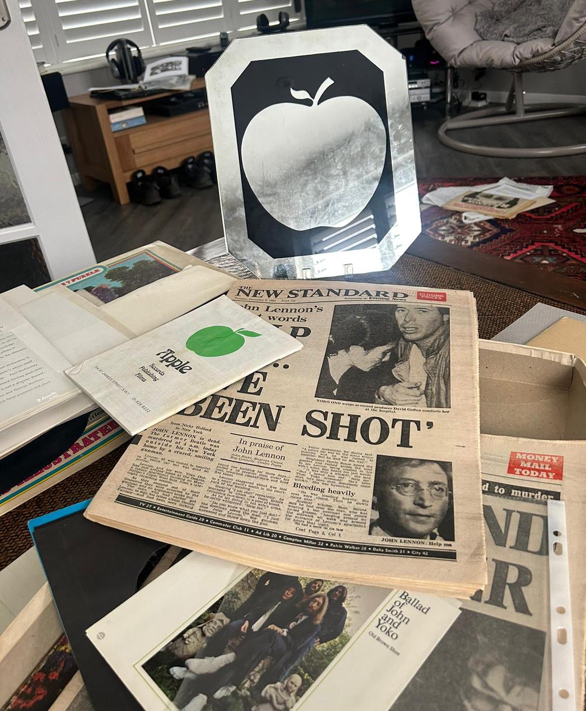 A collection of Beatles and Apple memorabilia