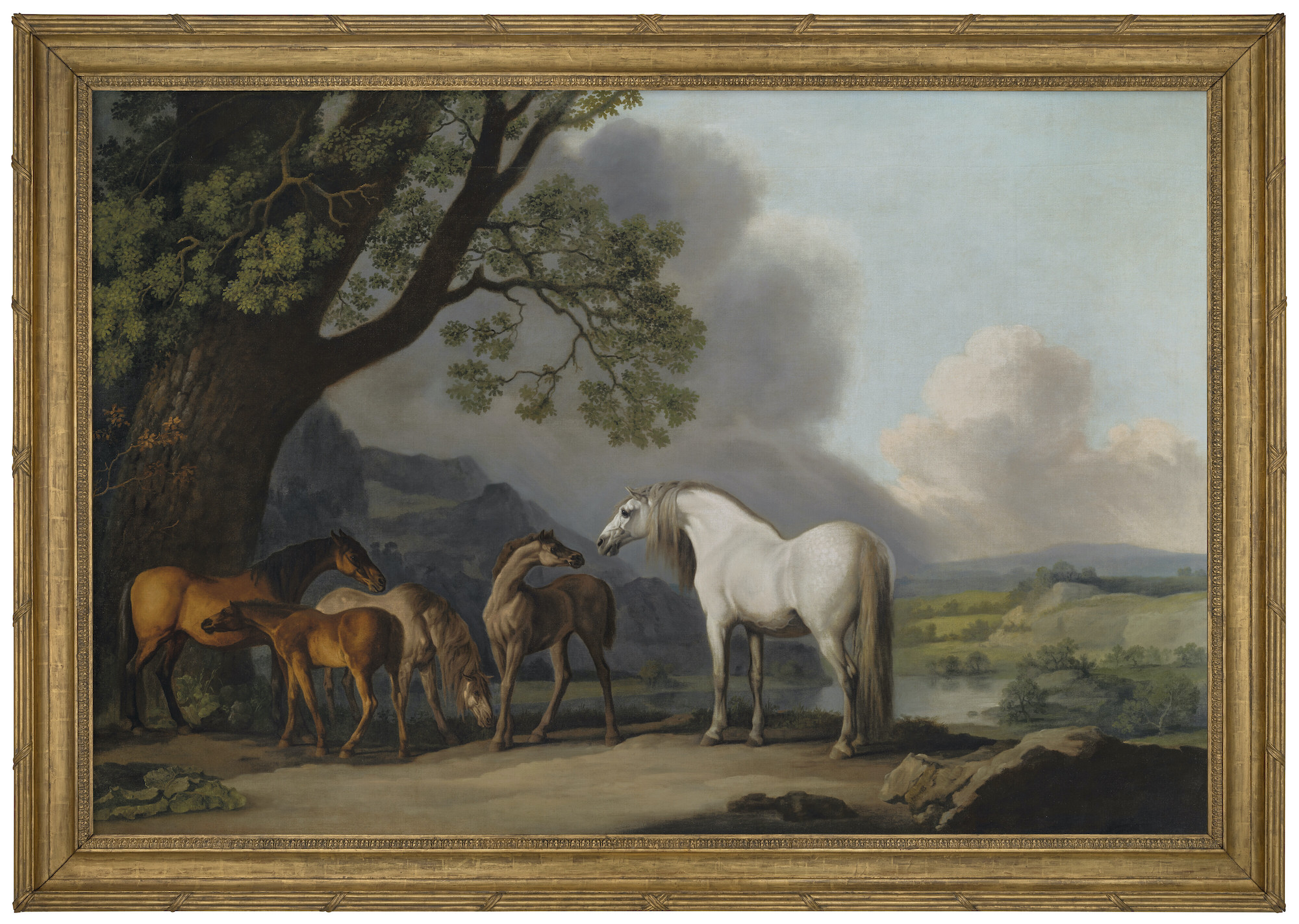 George Stubbs painting Mares and Foals