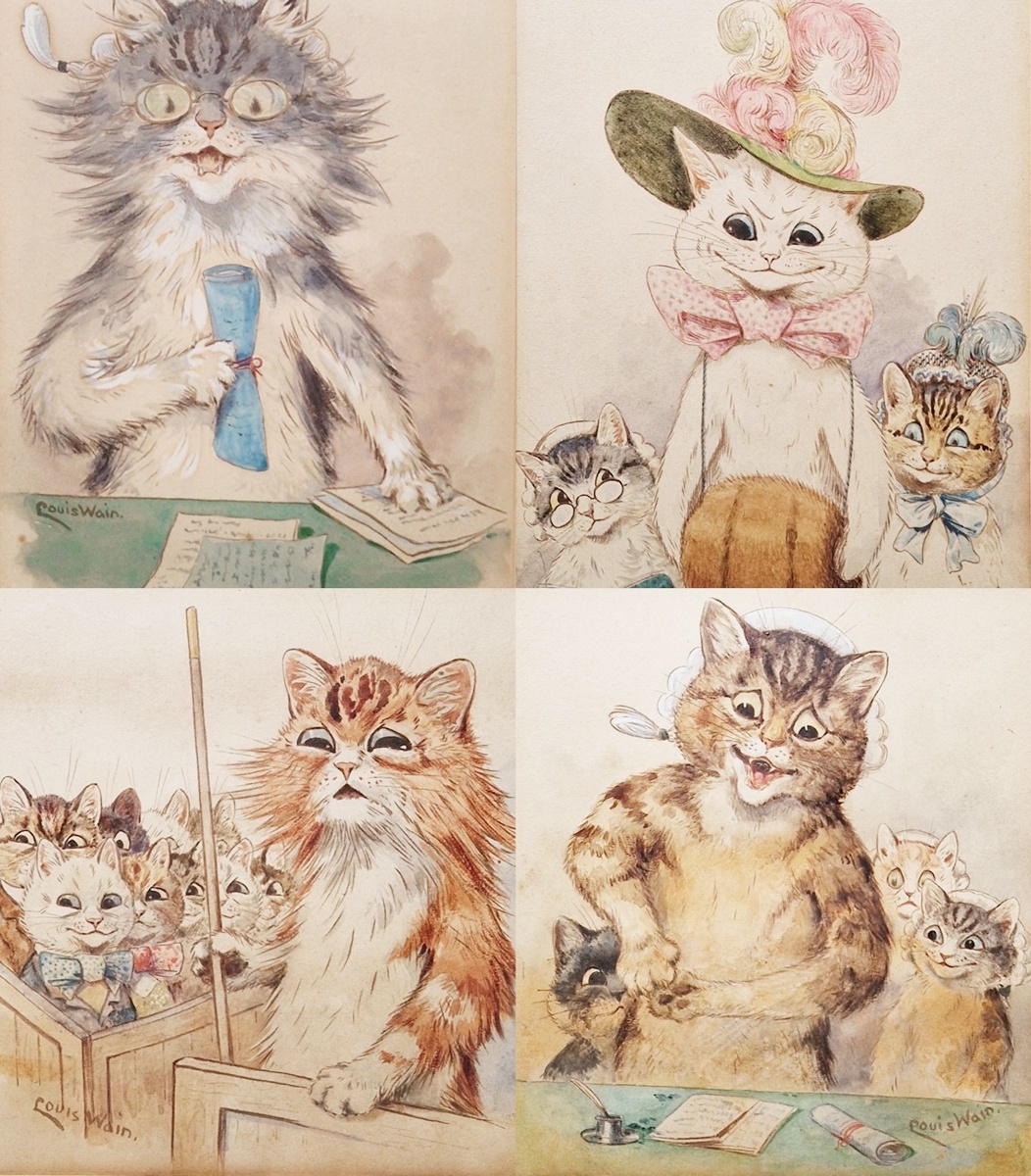 Louis wain cartoon of cats