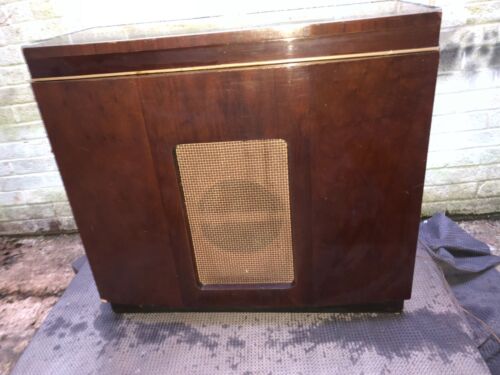 ARG40A Marconiphone, Telegraph Record Player Radiogram Turntable Wooden Cabinet