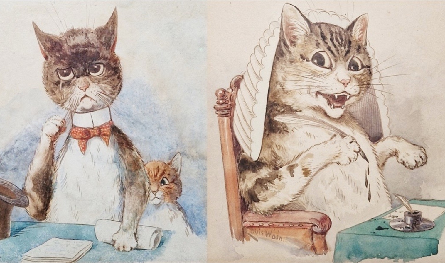 Louis Wain cats in Cotswolds sale – Antique Collecting