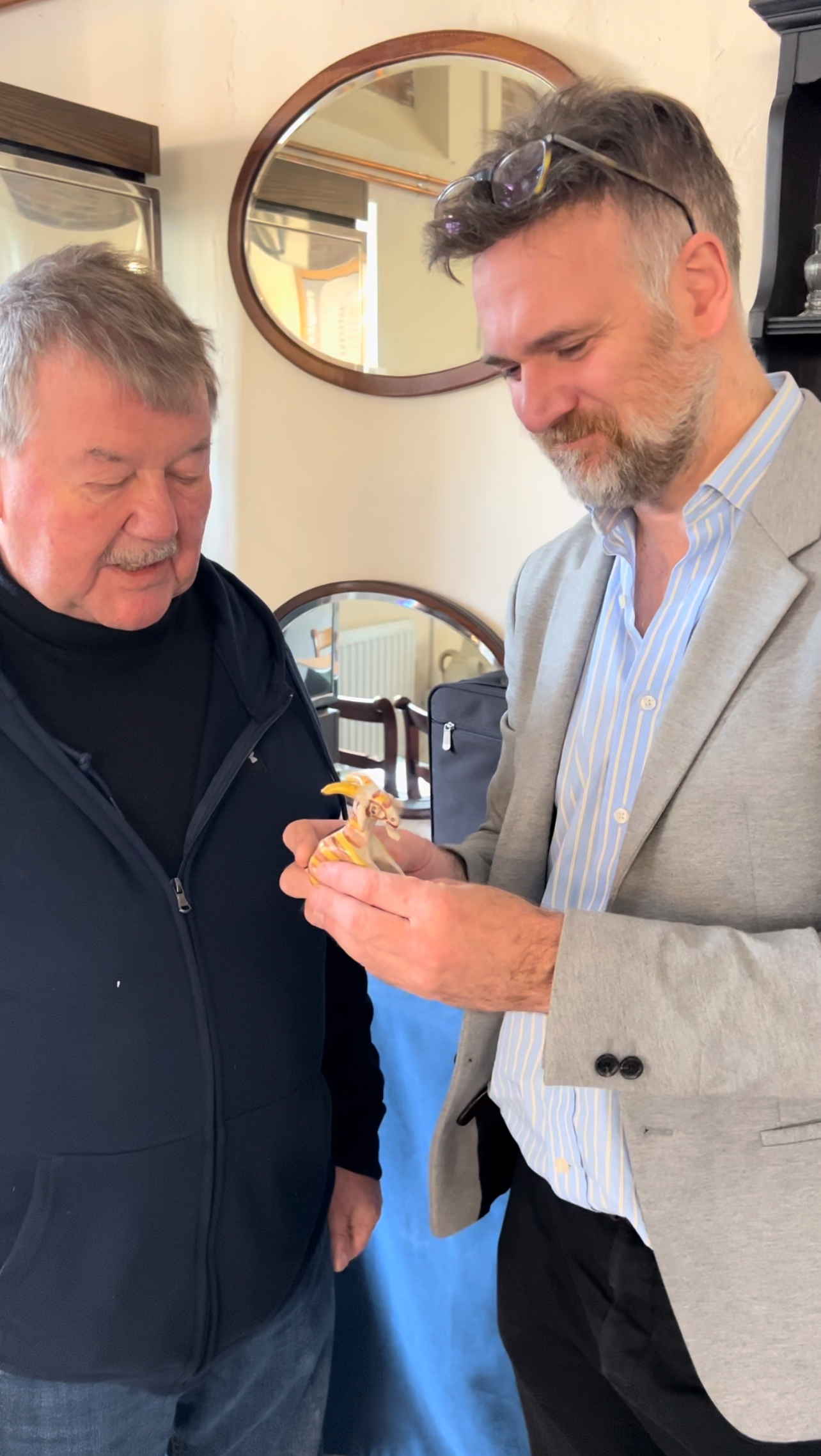 Canadian Raymond Patten flew to England to deliver the goat to Charles Hanson at Bishton Hall, Staffordshire