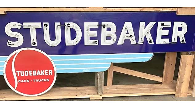 Studebaker Art Deco Sign Takes Milestone Bidders On A Road