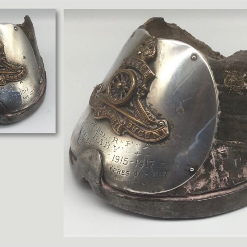 Silver mounted hoof set to race away Antique Collecting