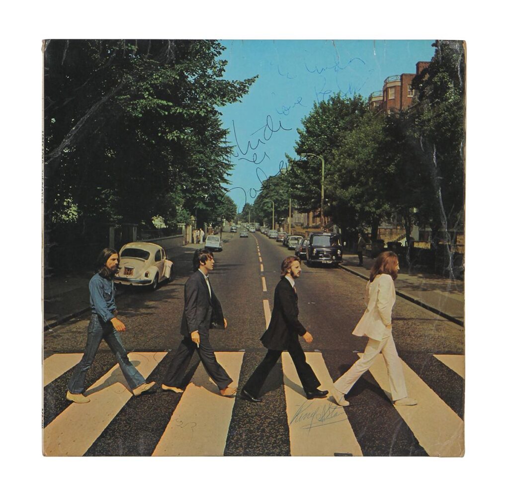 The Beatles Fully Signed & Inscribed Abbey Road Album