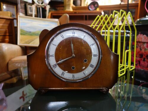 1950s Smiths Westminster Chime Walnut Mantel Clock | British Rail Western Region