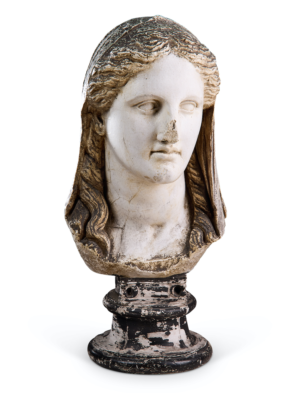 A late 19th/ early 20th century plaster bust of a Goddess that sat in Edward Burne-Jones study