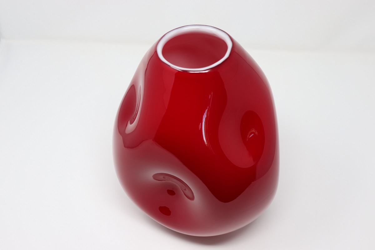 Italian Murano Glass Vase, Lattimo Technique - Styylish