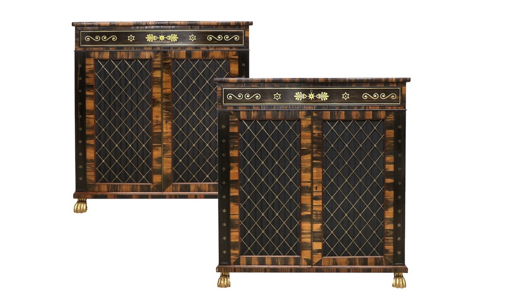 Regency calamander cabinets are sale highlight – Antique Collecting