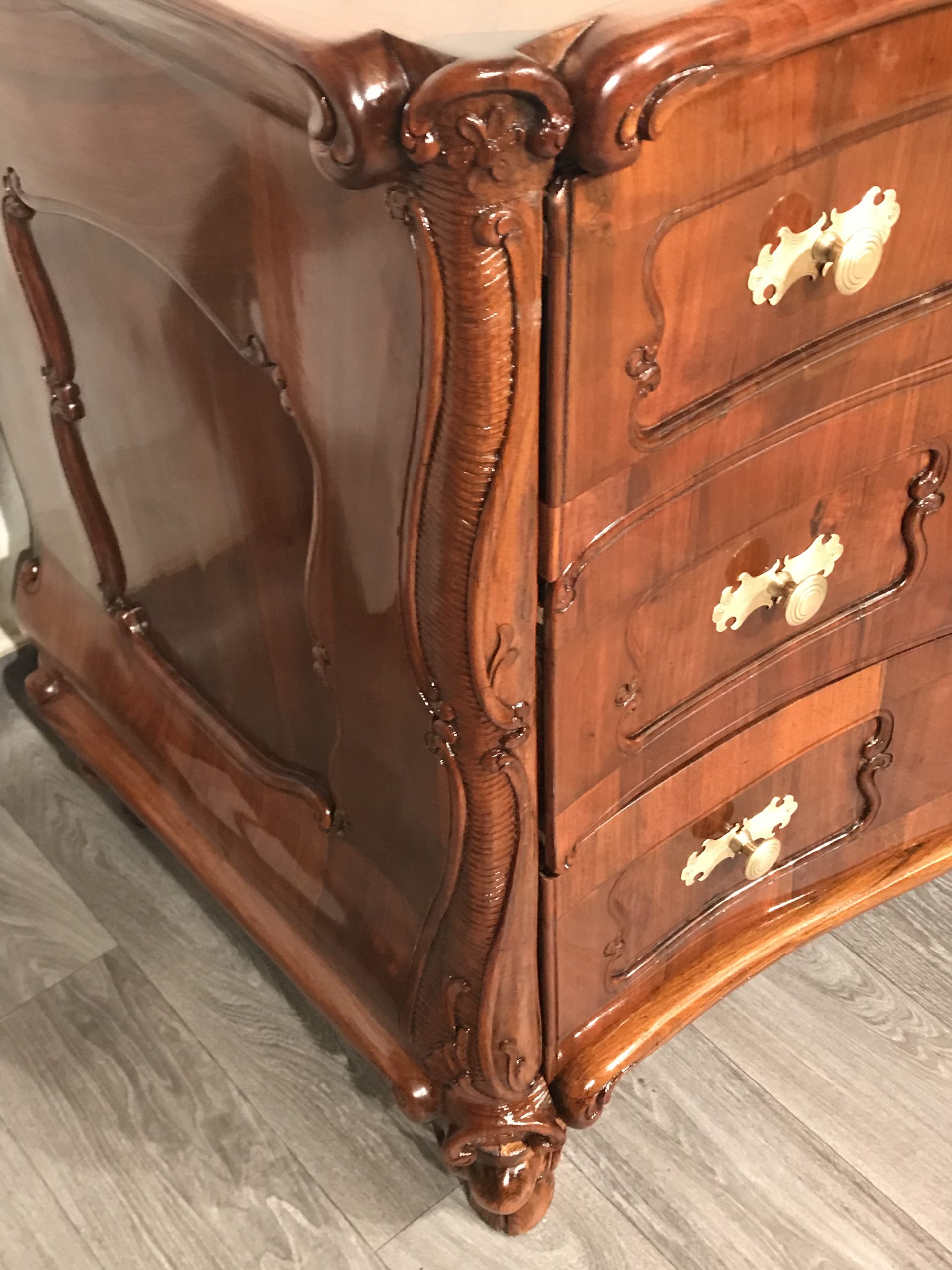 Antique walnut dresser- corner view- styylish