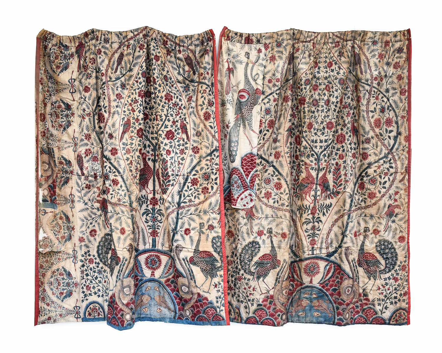 A pair of antique Palampore Curtains