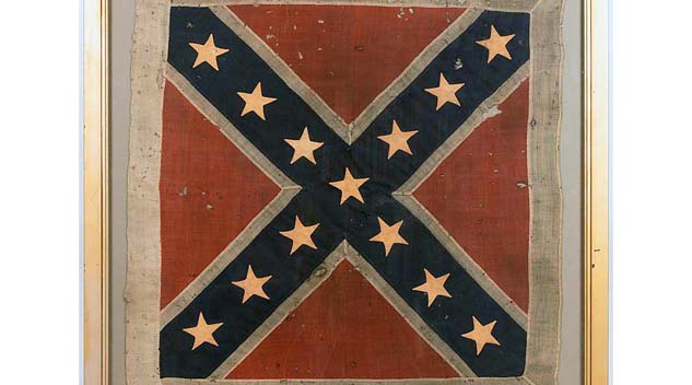 Confederate Civil War Flag Flies High At Jeffery Evans