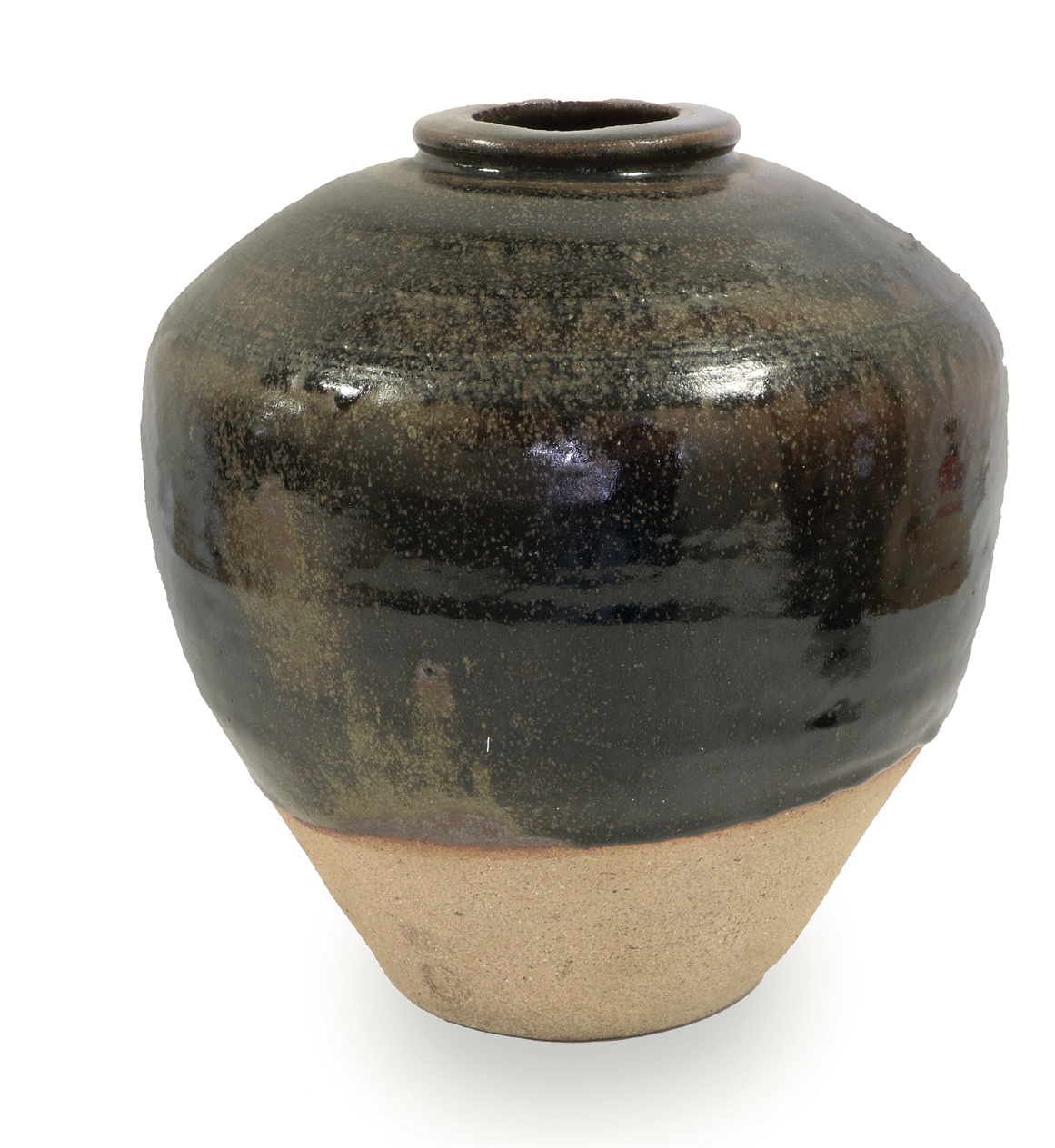 A large stoneware vase by British studio potter Bernard Leach