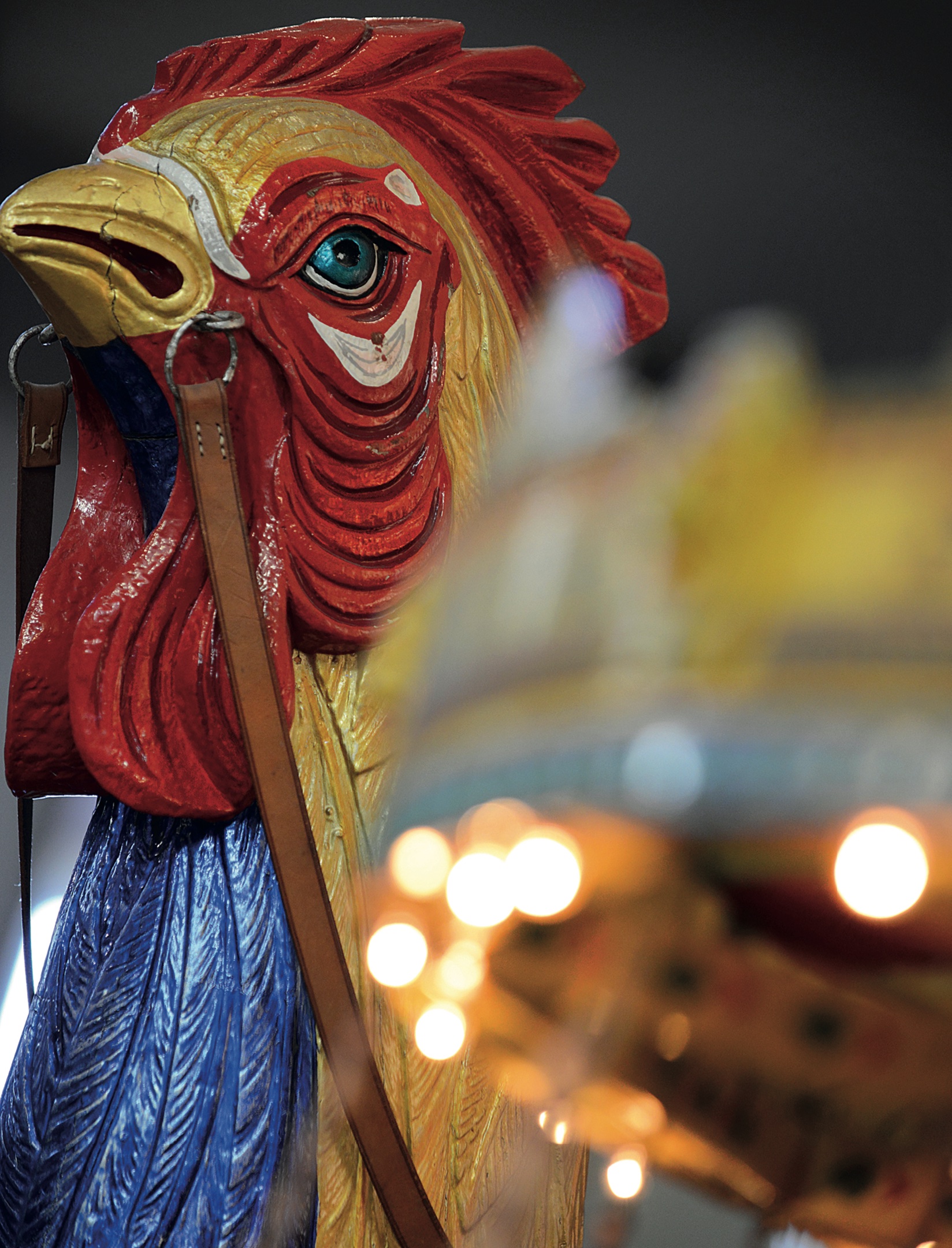 A cockerel galloper by Savages, on permanent display at Lynn Museum