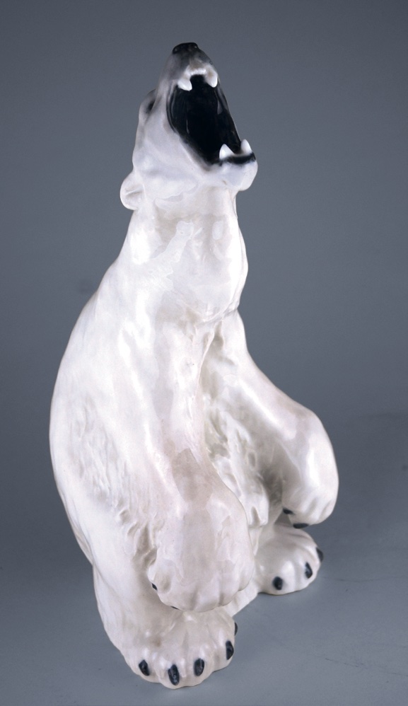 A Royal Copenhagen ceramic polar bear 