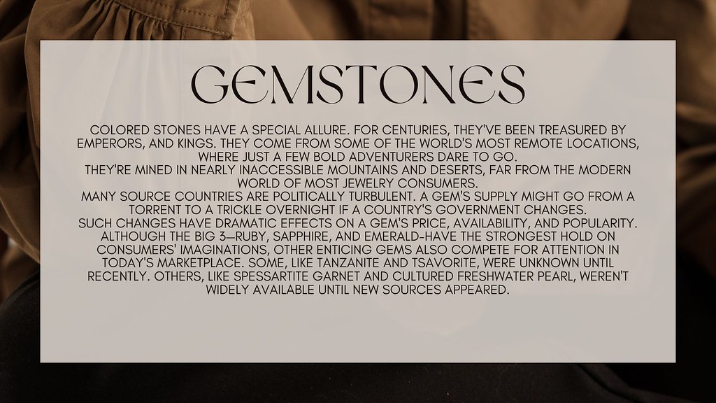 Gemstone + Diamond Education – Presentation by Gem Gossip – Gem Gossip – Jewelry Blog