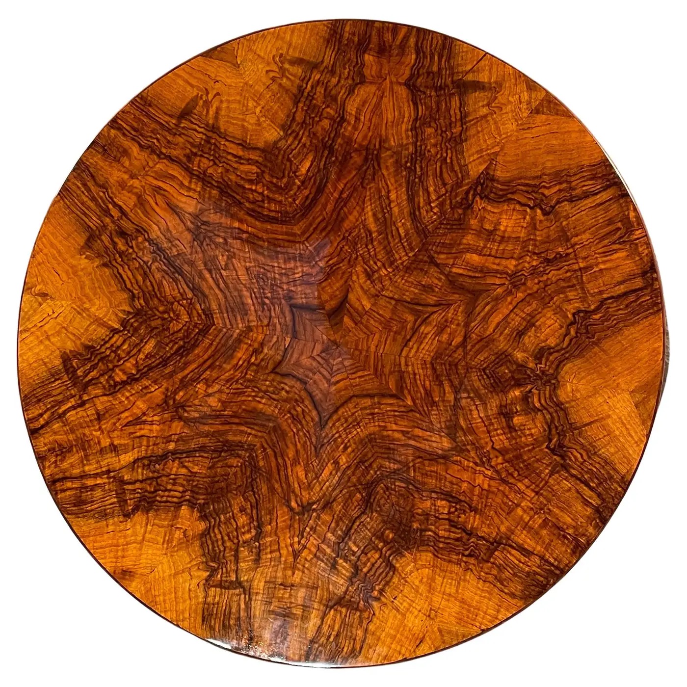 Biedermeier Walnut Veneer Table- Top- Styylish